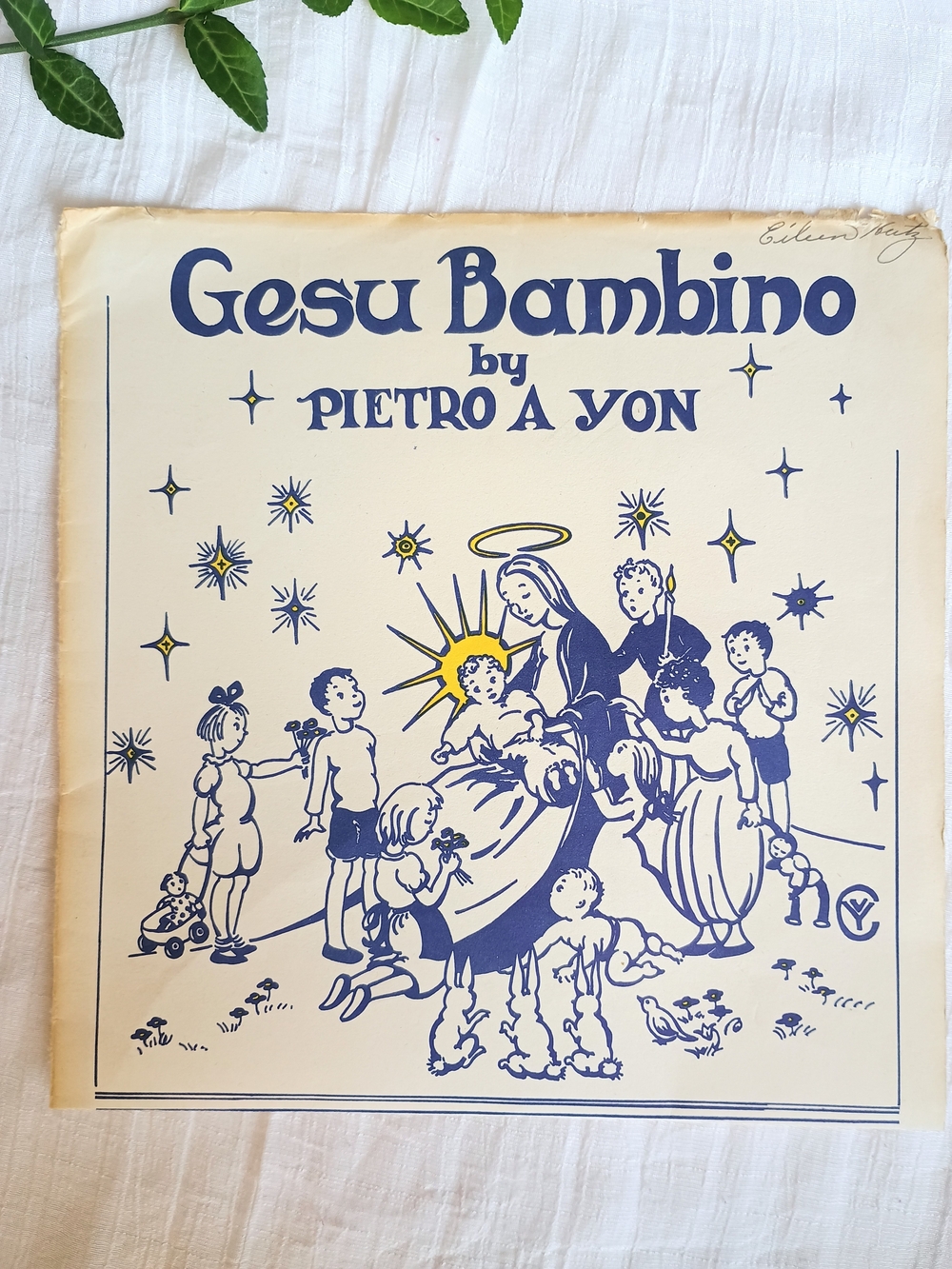 💙 MCM VIBES 💙 VTG 1930s-40s Frameable Art, Nursery, Sheet Music Art, Madonna
